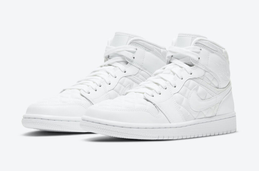 Air Jordan 1 Mid SE White Quilted
