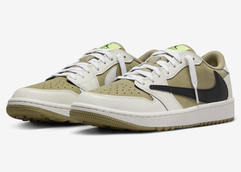 Travis Scott x Air Jordan 1 Low Golf Olive