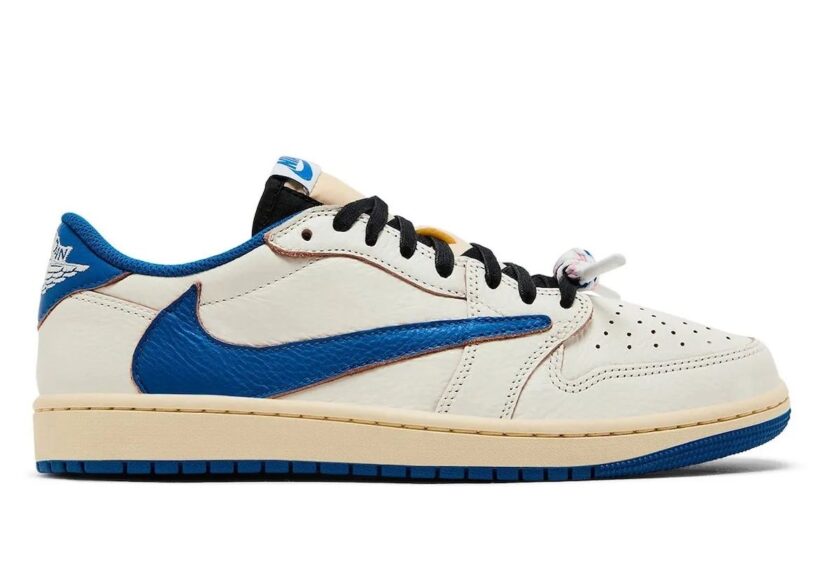 Travis Scott x Fragment x Air Jordan 1 Low OG Sail Military Blue