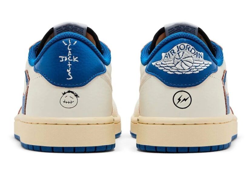 Travis Scott x Fragment x Air Jordan 1 Low OG Sail Military Blue