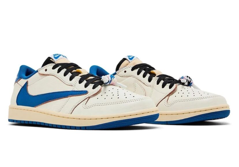 Travis Scott x Fragment x Air Jordan 1 Low OG Sail Military Blue