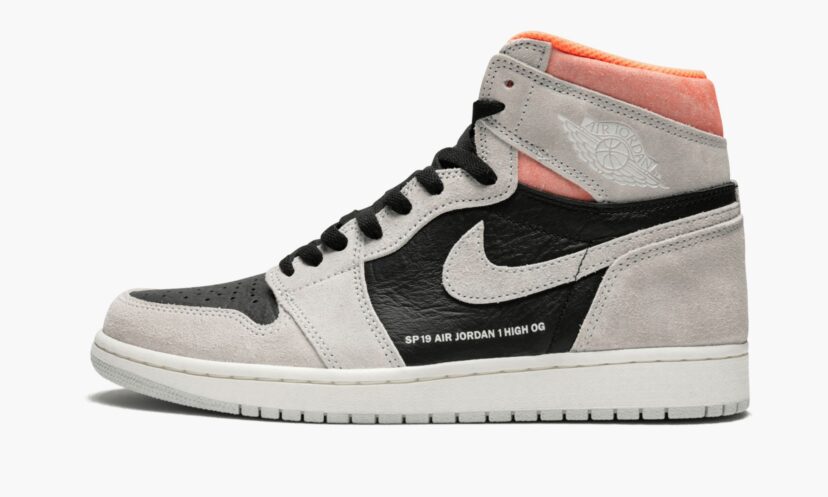 Jordan 1 Retro High Neutral Grey Hyper Crimson