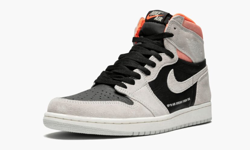 Jordan 1 Retro High Neutral Grey Hyper Crimson