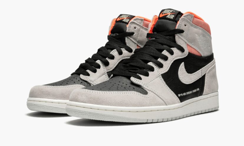 Jordan 1 Retro High Neutral Grey Hyper Crimson