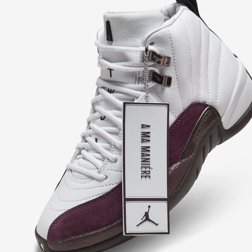 A Ma Maniere x Air Jordan 12 White Burgundy Crush