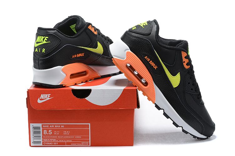 Air Max 90 Black Total Orange Ghost Green