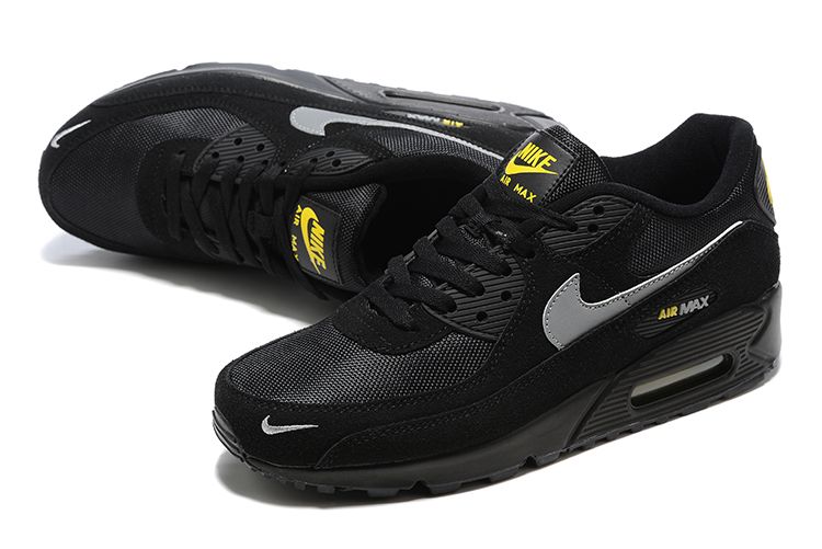 Air Max 90 Black Yellow Strike Metallic Cool Grey