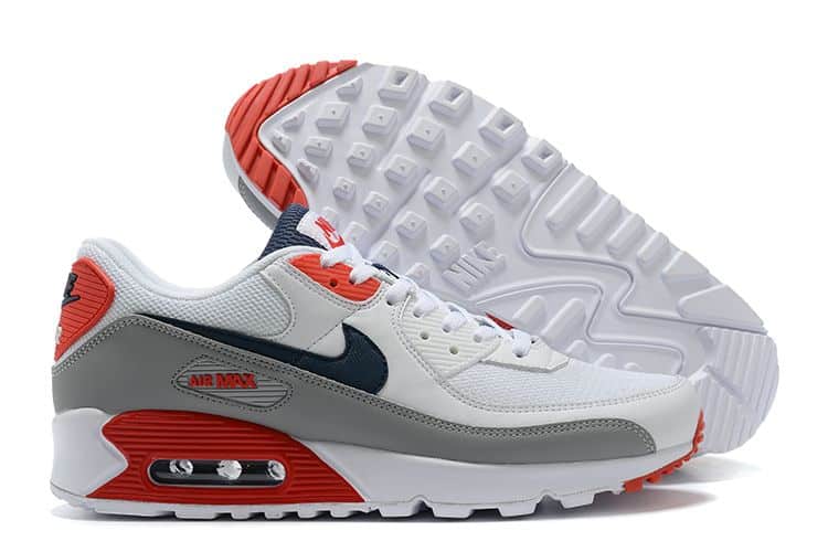 Air Max 90 USA 2021 White Red Grey Black