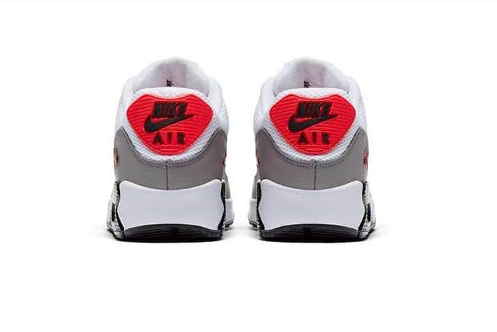 Air Max 90 White Black-Dust-Solar Red