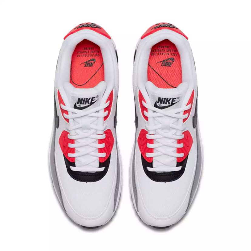 Air Max 90 White Black-Dust-Solar Red
