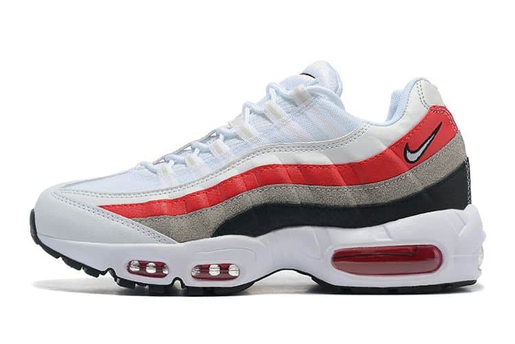 Air Max 95 White Varsity Red Particle Gray