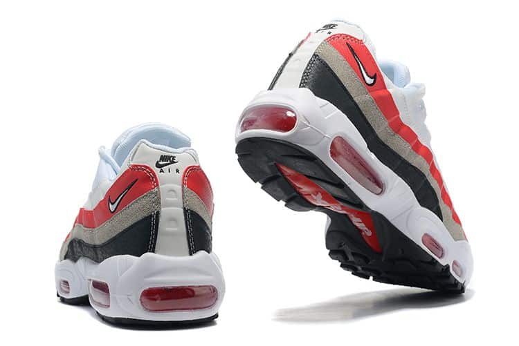 Air Max 95 White Varsity Red Particle Gray