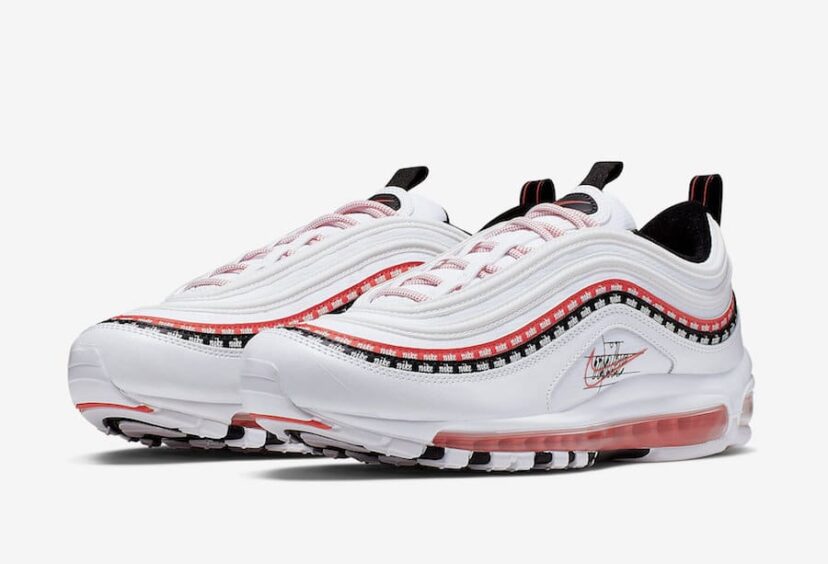 Nike Air Max 97 Sketch Logo White Black Red