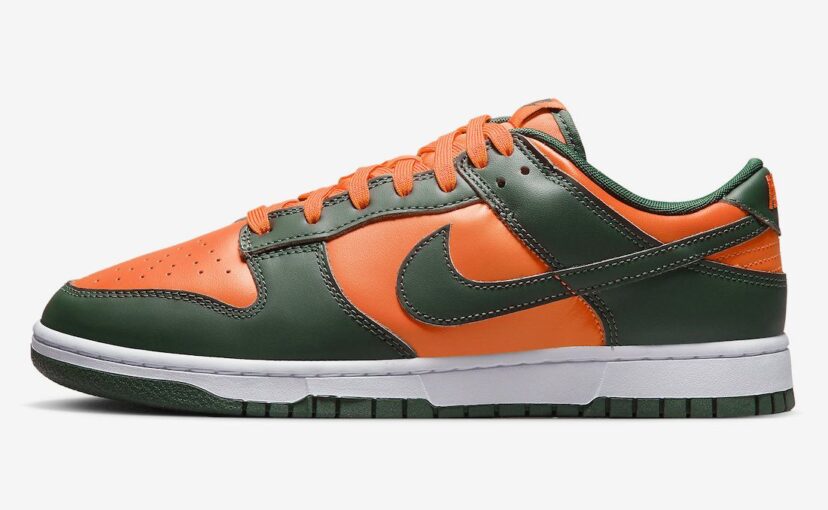 Dunk Low Miami Hurricanes Dark Green Orange