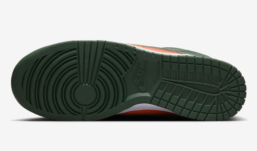 Dunk Low Miami Hurricanes Dark Green Orange