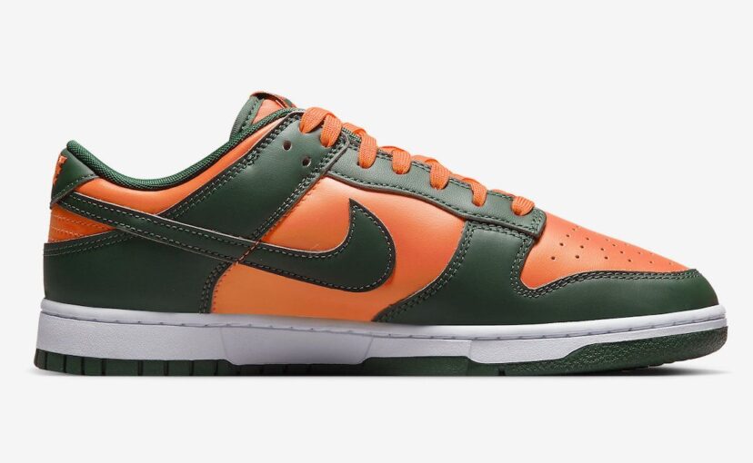 Dunk Low Miami Hurricanes Dark Green Orange