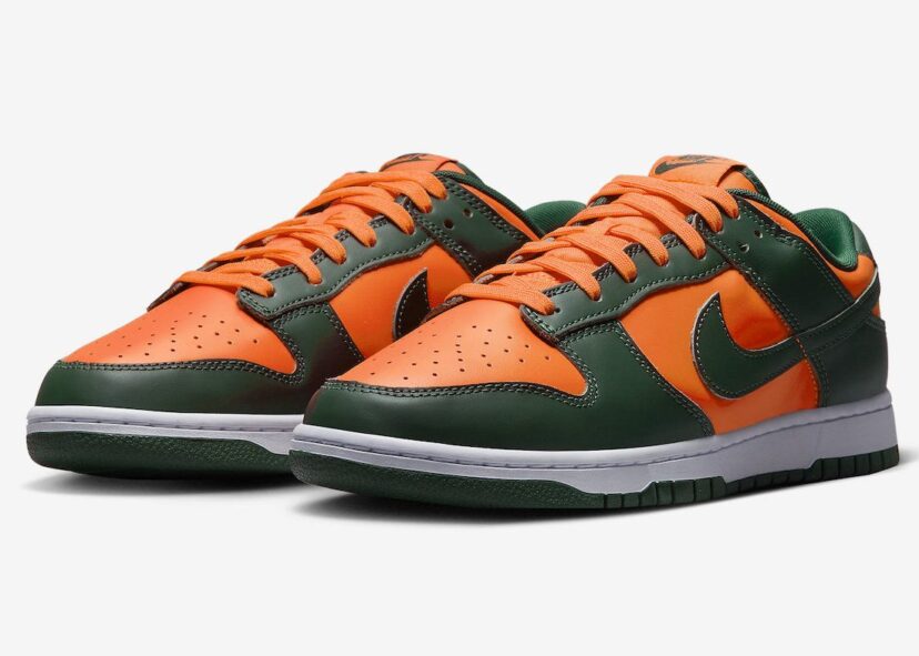 Dunk Low Miami Hurricanes Dark Green Orange