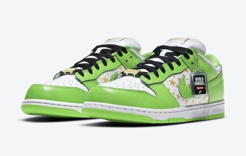 Dunk Low Supreme Stars Mean Green (2021)