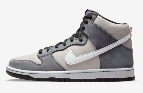Dunk High Medium Grey Pink