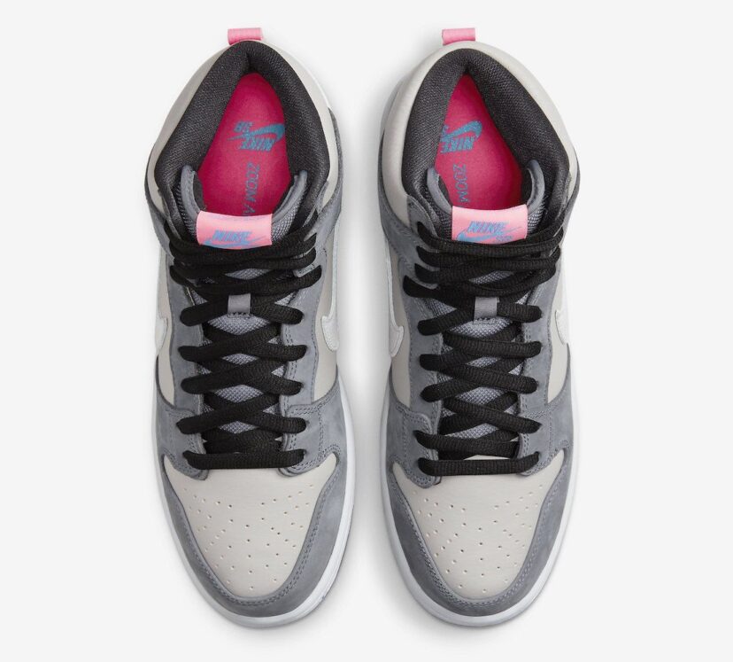 Dunk High Medium Grey Pink
