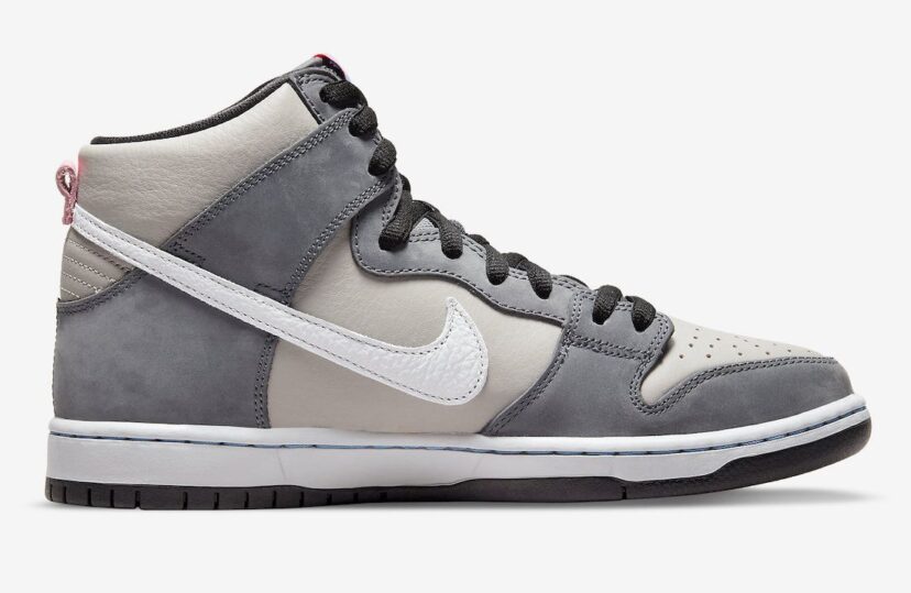 Dunk High Medium Grey Pink