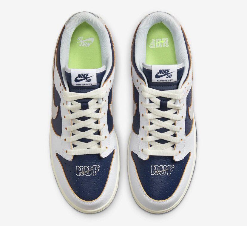 HUF x Dunk Low NYC White Navy Blue