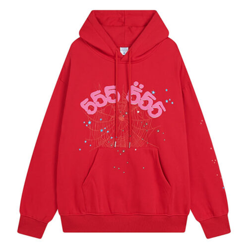 e5546756_1 Sp5der 555555 Angel Number Hoodie-Red #8203