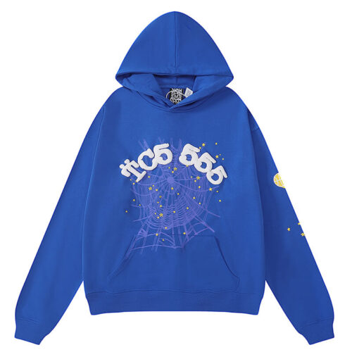 f676530f SP5DER TC5555 Spider Web Hoodie-Blue #8206