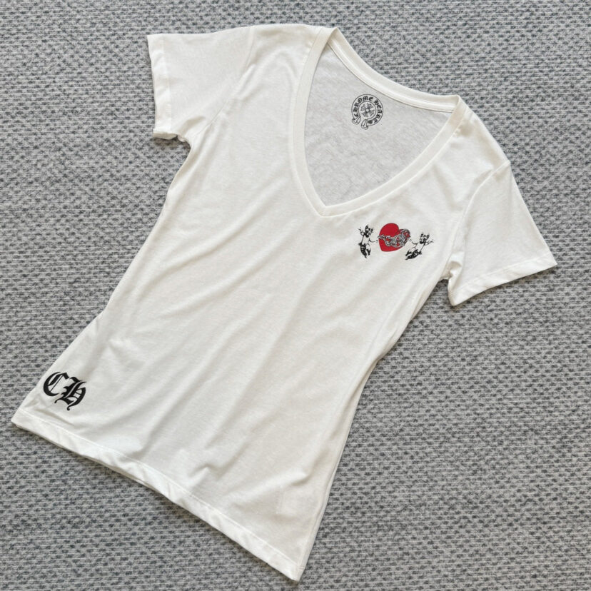 Chrome Hearts V-neck T-shirts for Women