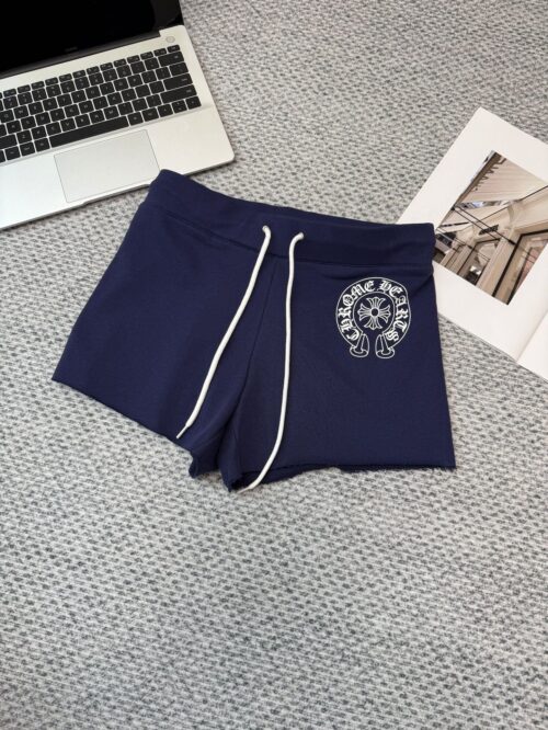 Chrome Hearts Blue Cross shorts for women