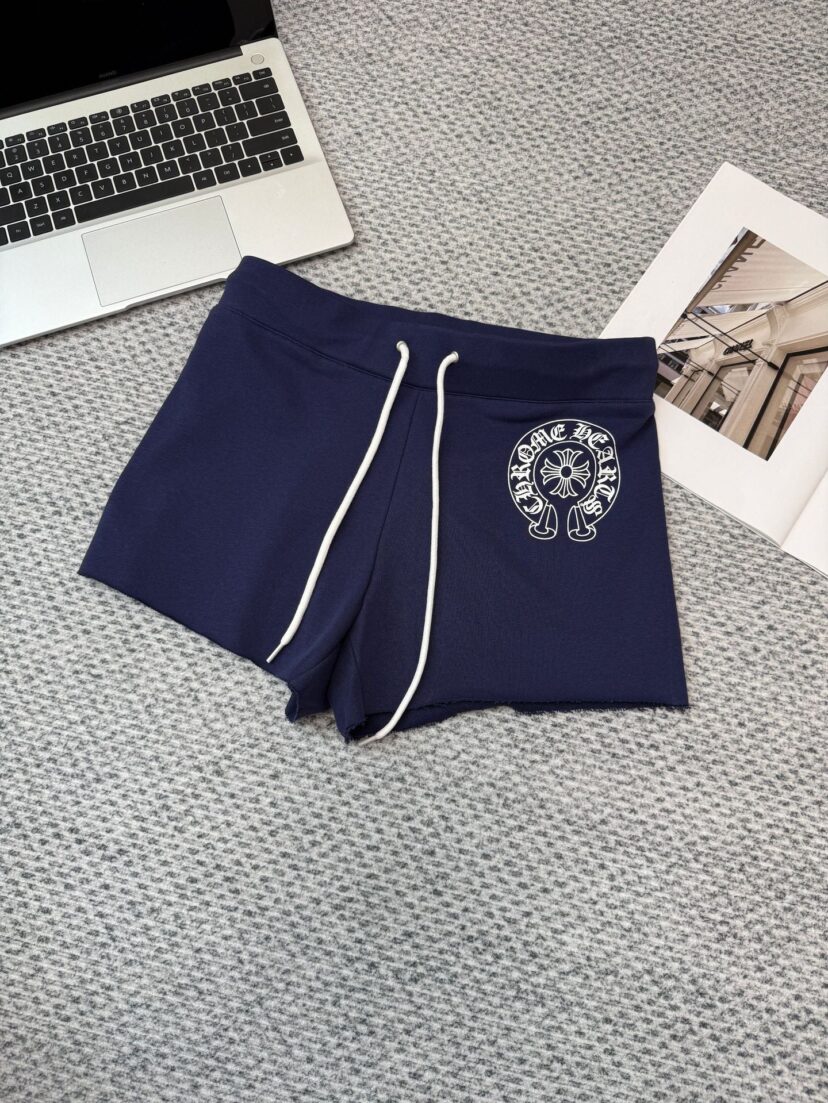 Chrome Hearts Blue Cross shorts for women