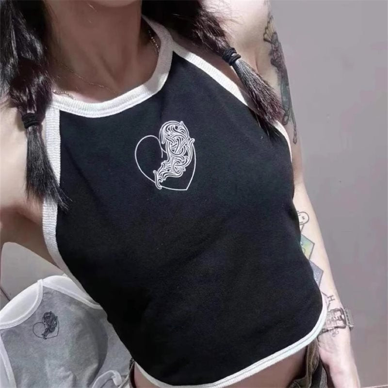 Chrome Hearts Sanskrit Vine Hanging Neck Small Belly Top for Women